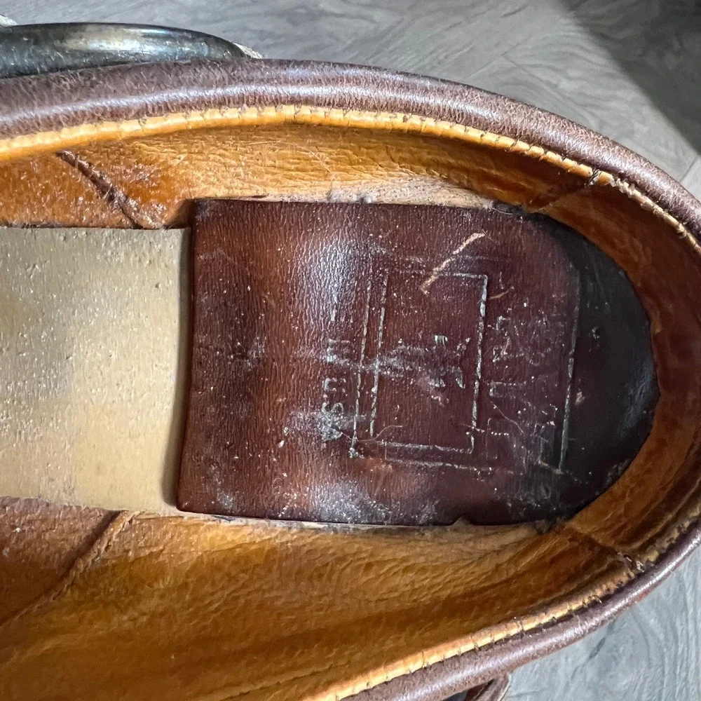 Frye Brown Leather Mule Clogs with Buckle Detail - Picture 5 of 15